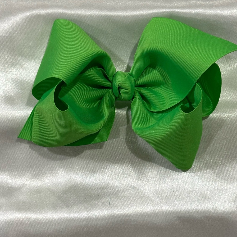 Kids Hair Bow - Bright Green- bundle 2+ and save on shipping